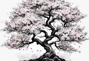 blossom tree tattoo idea
