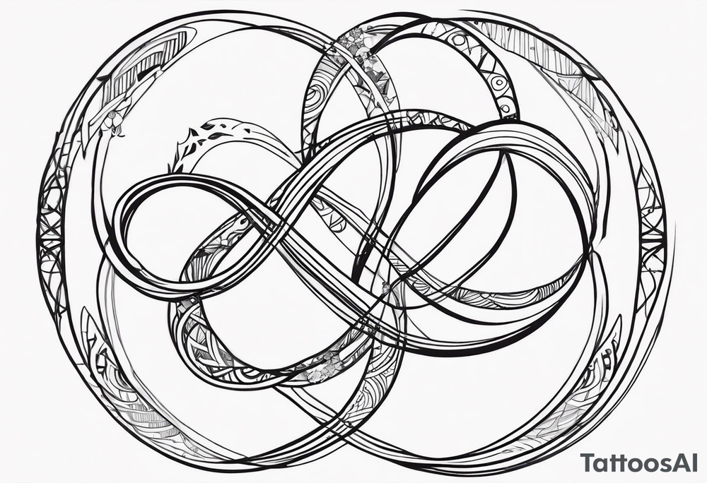 Infinity, family, five tattoo idea