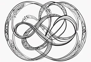 Infinity, family, five tattoo idea