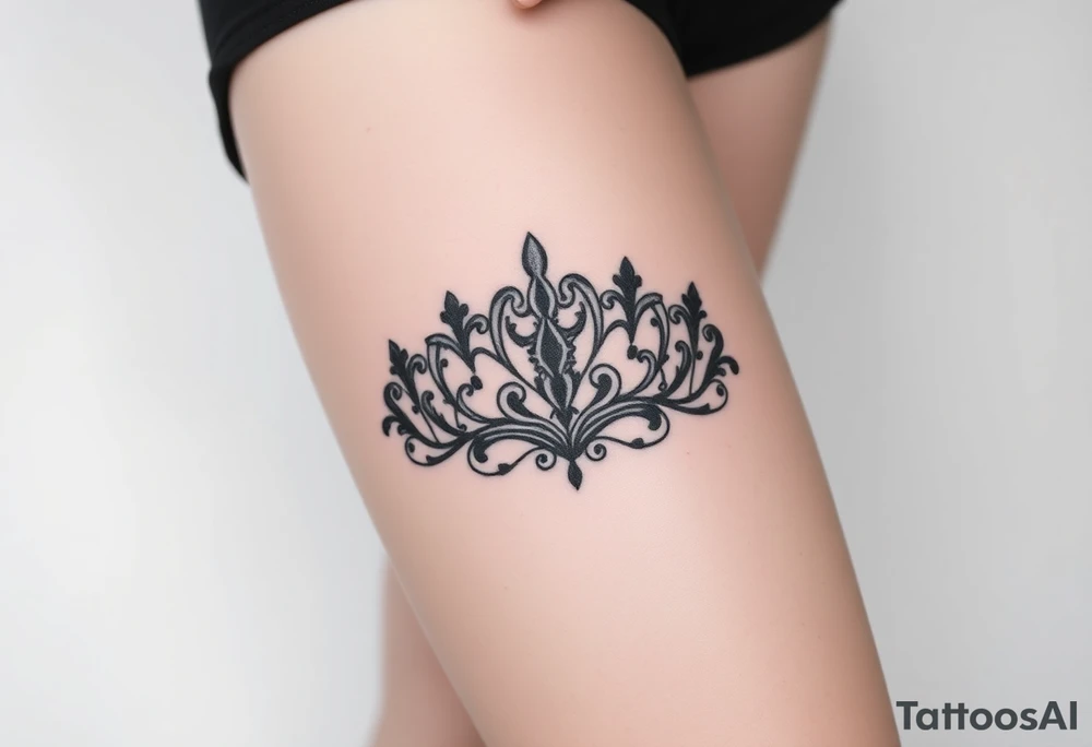 majestic crown tattoo idea