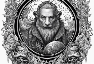 Eldridge creature, astrology scene tattoo idea