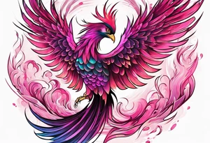 Phoenix pink tattoo idea