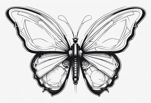 Mechanical Butterfly tattoo idea