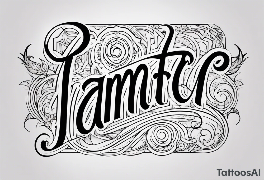 Tattoo that says tanner in script writing tattoo idea
