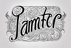Tattoo that says tanner in script writing tattoo idea
