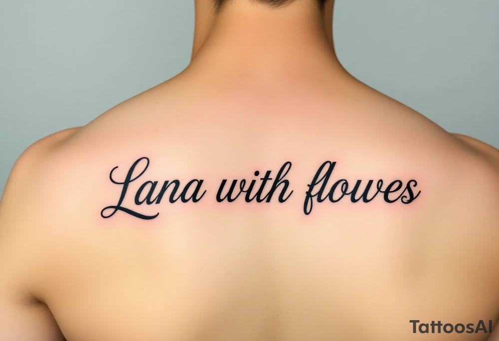 Lana with flowes tattoo idea