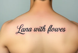 Lana with flowes tattoo idea