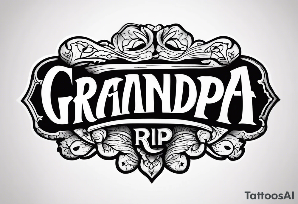 grandpa rip 8-12-2023 tattoo idea