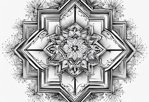 small snow crystal cloud tattoo idea
