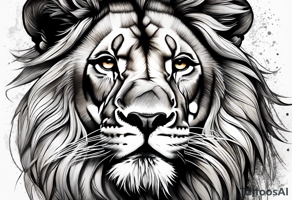 Lion head tattoo idea