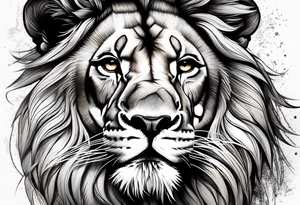 Lion head tattoo idea