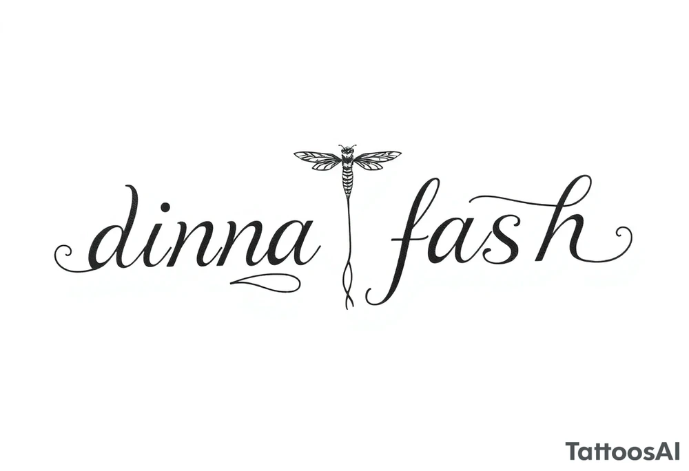 dinna fash. Style celtic flower. Dragon fly. Minimaliste. Simple tattoo idea