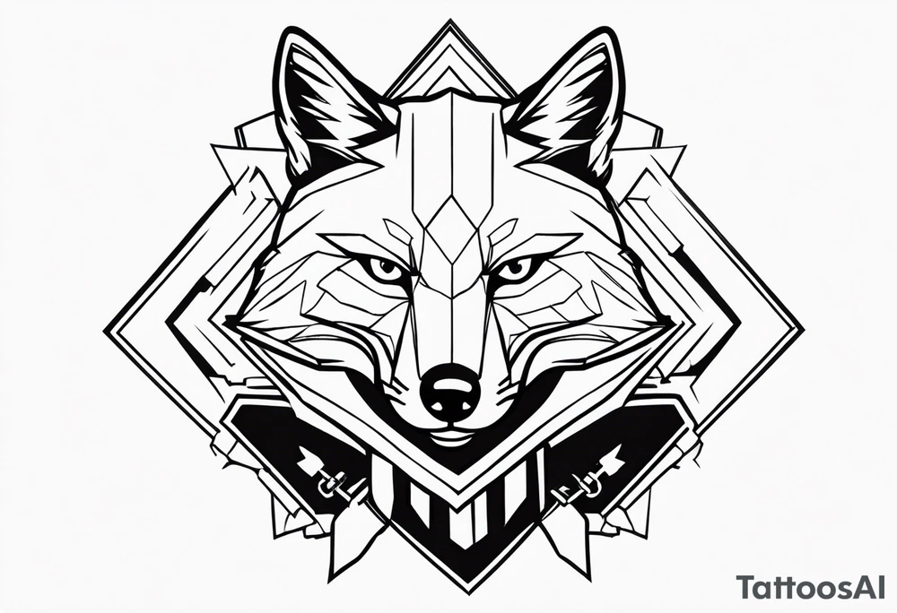 army angry fox commando tattoo idea