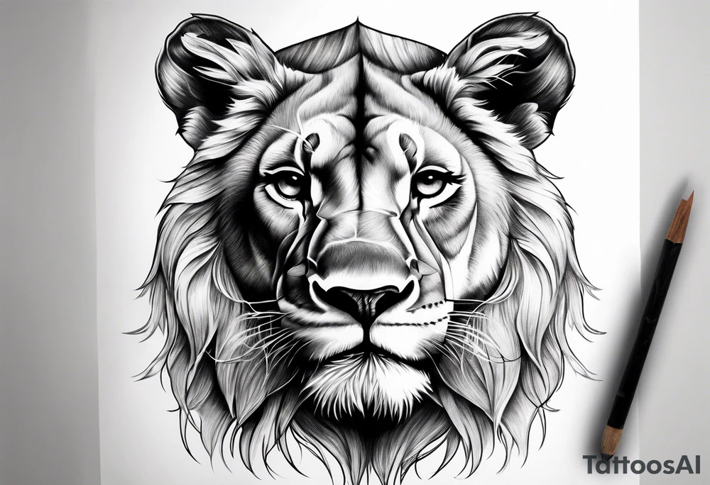 Lioness tattoo idea