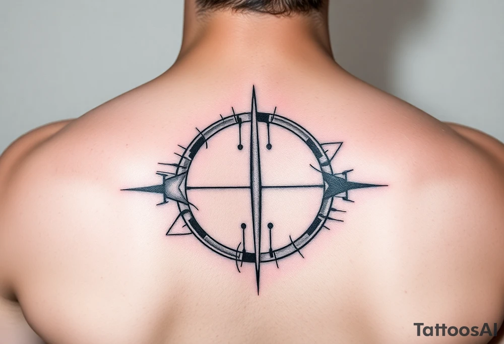 Line tattoo of play, pause, stop rewind, with mental and spiritual awareness. tattoo idea