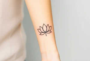 Lotus and Leo symbol tattoo idea