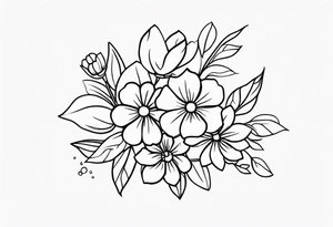 Lego flowers tattoo idea