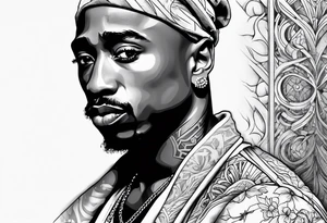 2pac as a sleeve tattoo idea