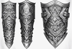Leg armor men tattoo tattoo idea