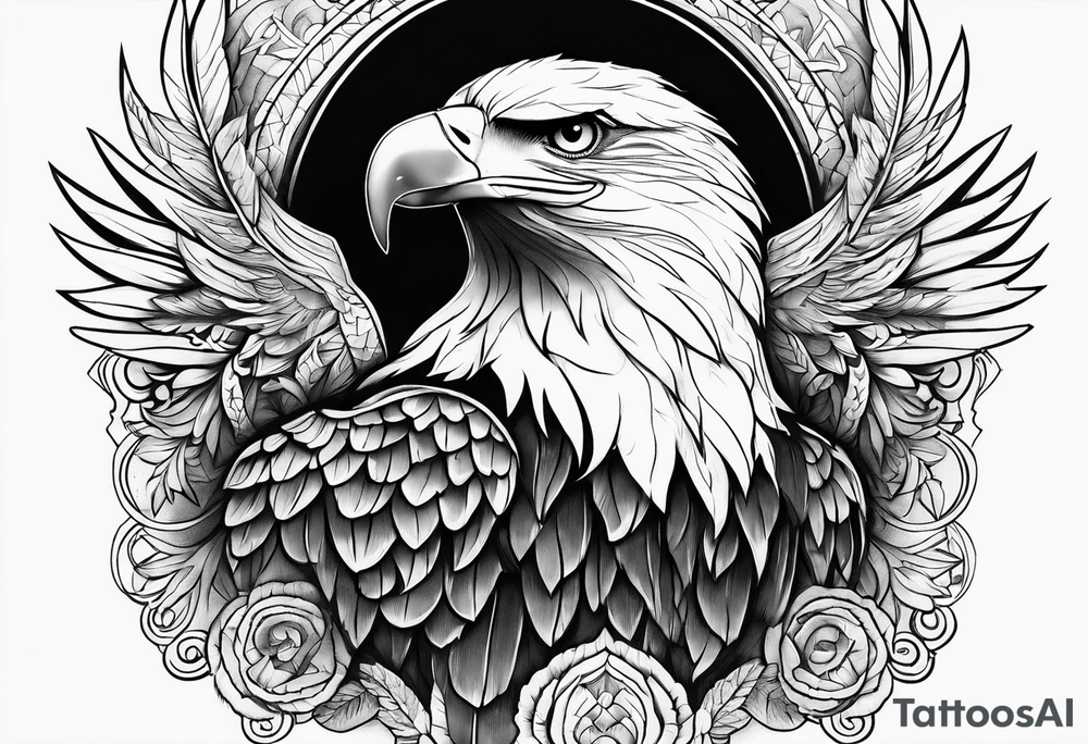 Eagle in the sky tattoo idea