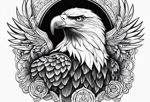 Eagle in the sky tattoo idea