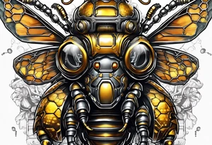 cyborg bee tattoo idea
