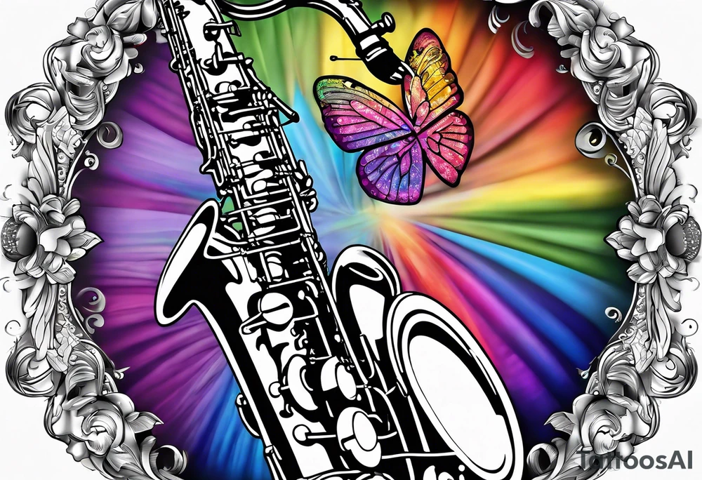 Saxophone, butterfly, rainbow, master chief tattoo idea
