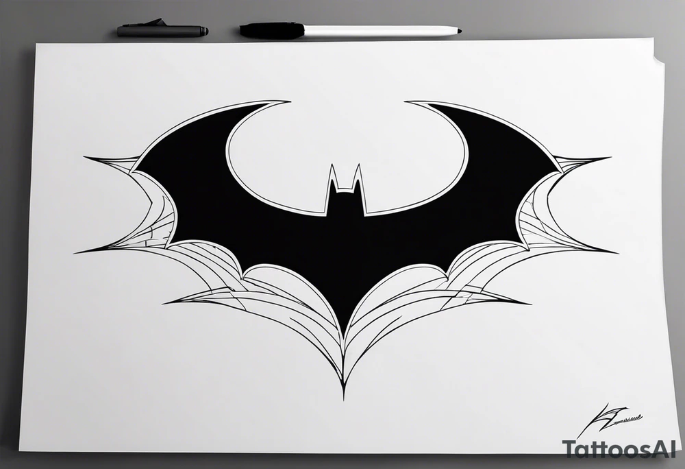 batman logo tattoo idea