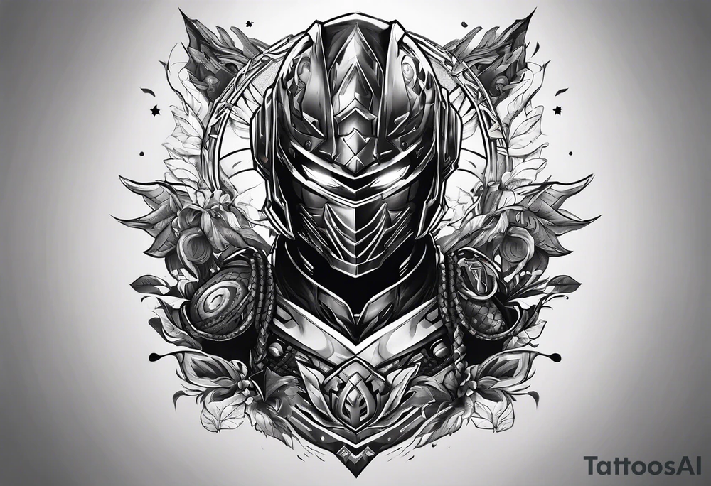 Robot ninja warrior tattoo idea