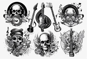 music band sound tattoo idea