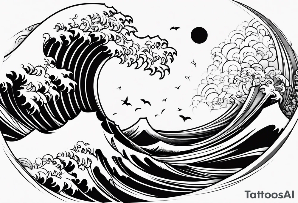 Simple wave tattoo idea