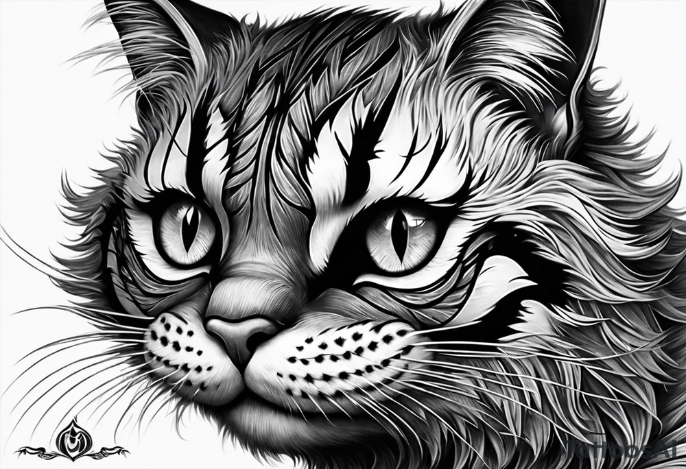 Cheshire cat tattoo idea