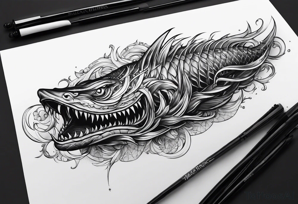 Leviathan forearm tattoo tattoo idea
