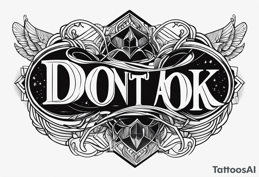 Write the words “Don’t look back” tattoo idea