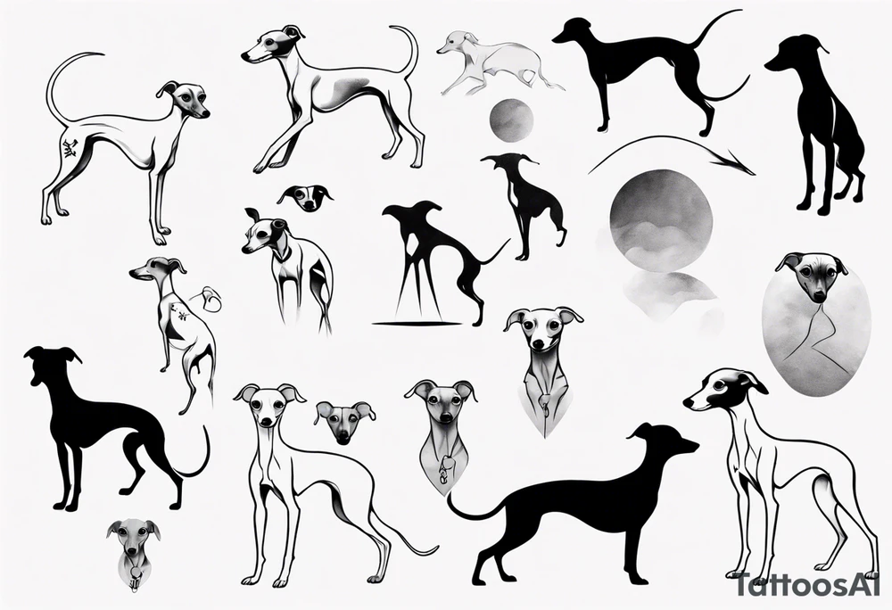 Italian greyhound tattoo idea