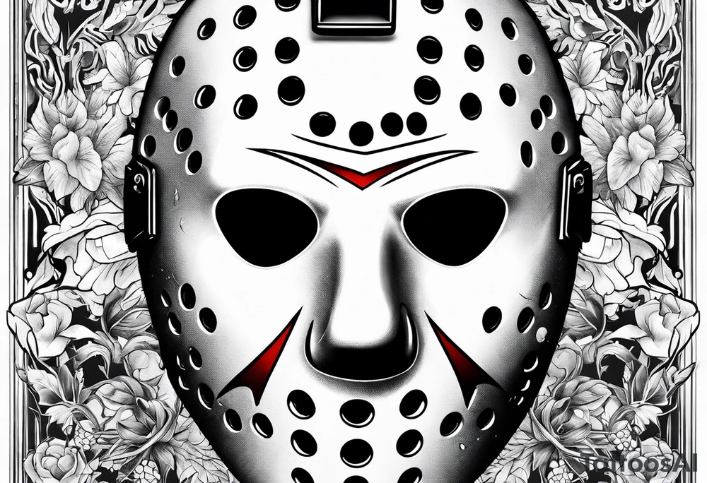 Friday the 13th Jason mask, horror, Japanese art tattoo idea