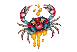 Crab in honey tattoo idea