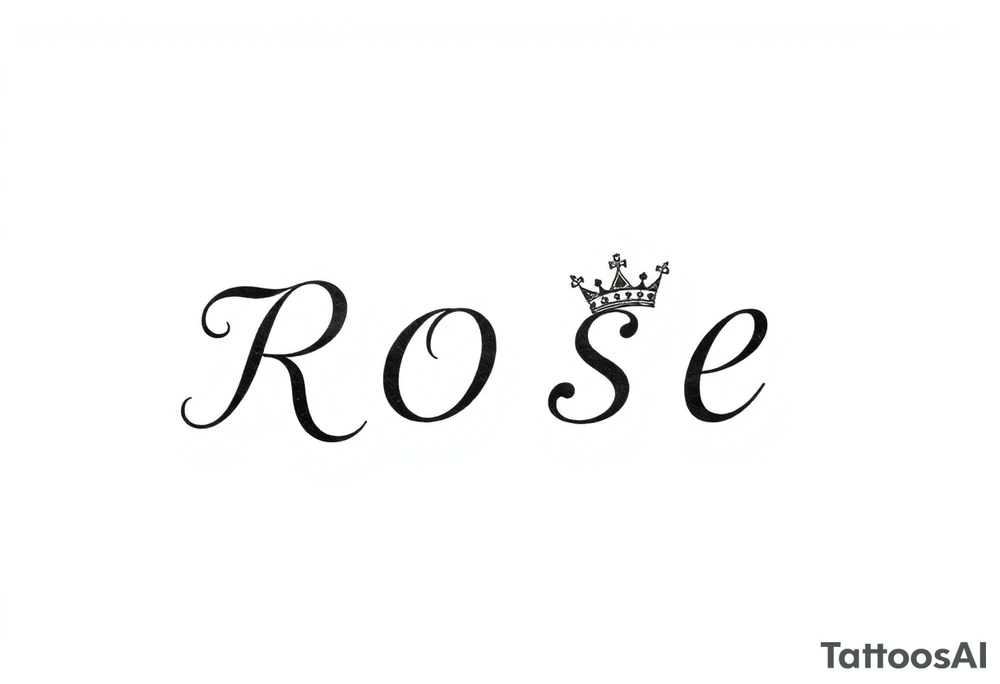 Rose with a kings crown on it tattoo idea