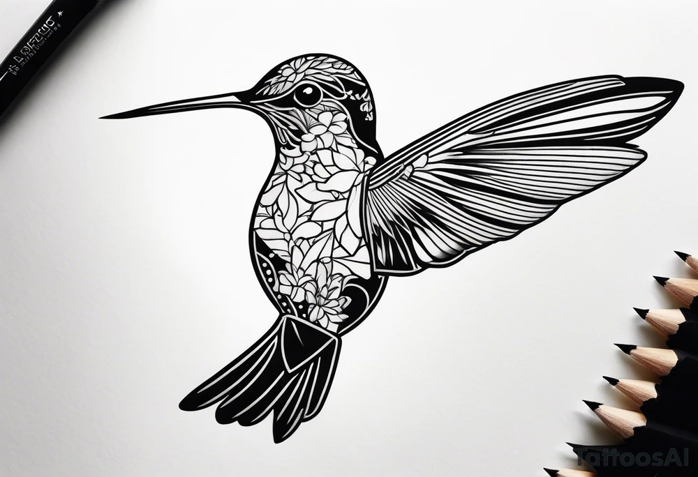 Hummingbird tattoo idea
