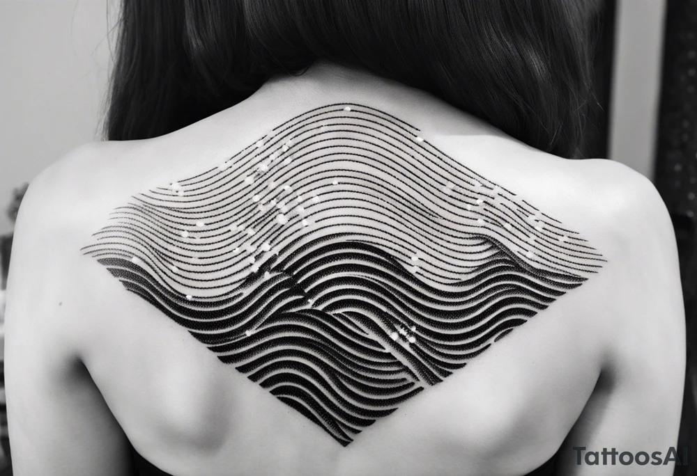 Geometric waves tattoo idea