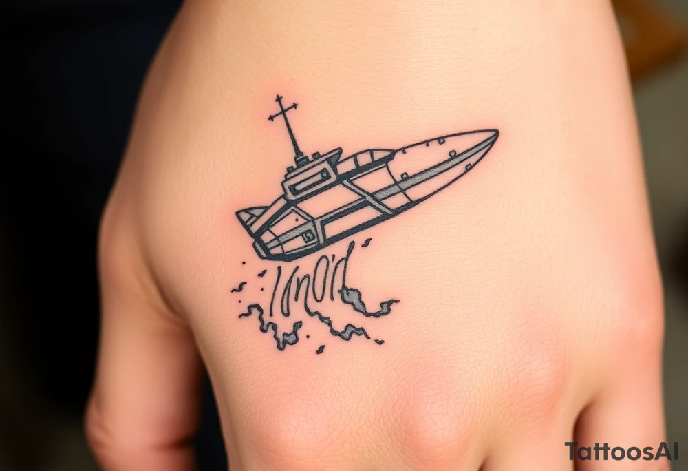 Enoch from the book of Enoch flotating up to a space ship tattoo idea