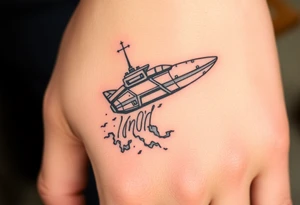 Enoch from the book of Enoch flotating up to a space ship tattoo idea