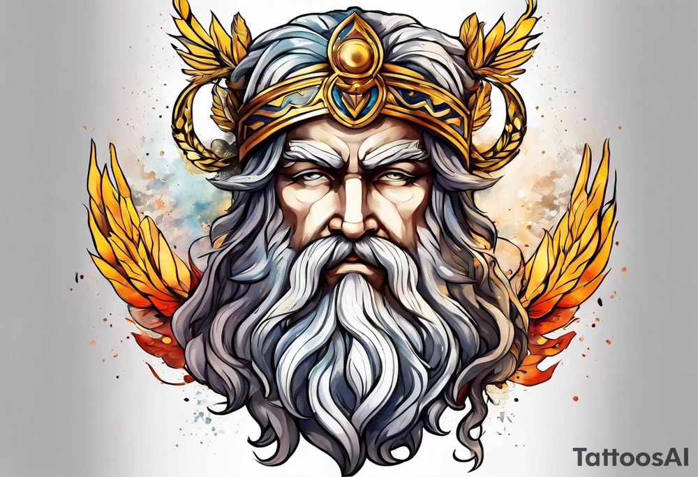 mitologia grecka zeus i pioruny tattoo idea