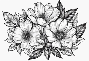 241 with 3 January birth flower 1 June birth flower 1 May birth flower 1 November birth flower and 1 March birth flower tattoo idea