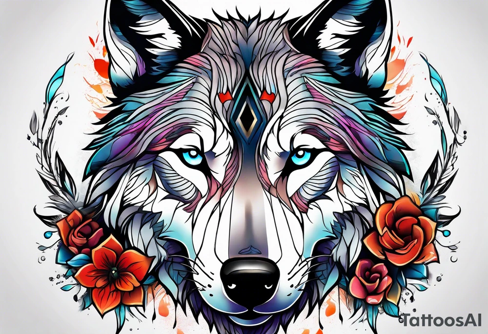 Wolf tattoo idea