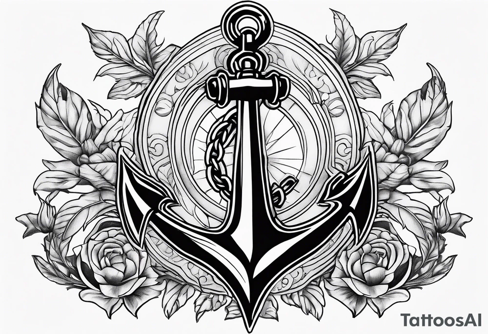 Ship anchor tattoo idea