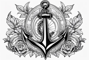Ship anchor tattoo idea