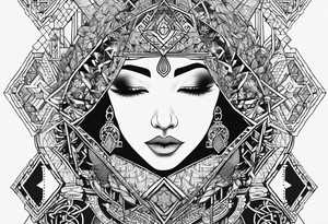 Hebrew phrase הרפו ודעו. Arm length for a female. Divine geometry tattoo idea