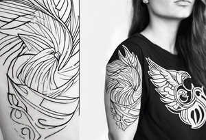 outline of a nasoni tattoo idea