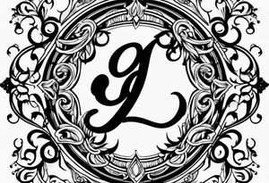 Initial monogram "eg" tattoo idea